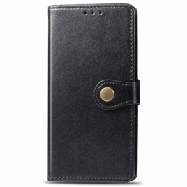 Folio Deksel Til Samsung Galaxy A41 Faux Skinn Og Vintage Lås