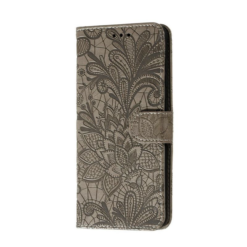 Folio Deksel Til Samsung Galaxy A41 Med Kjede Stammebåndsblomster