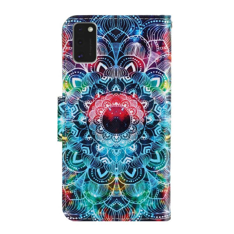 Lærdeksel Til Samsung Galaxy A41 Med Kjede Flashy Strappy Mandala