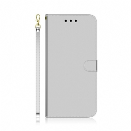 Lærdeksel Til Samsung Galaxy A41 Speildeksel I Imitert Skinn
