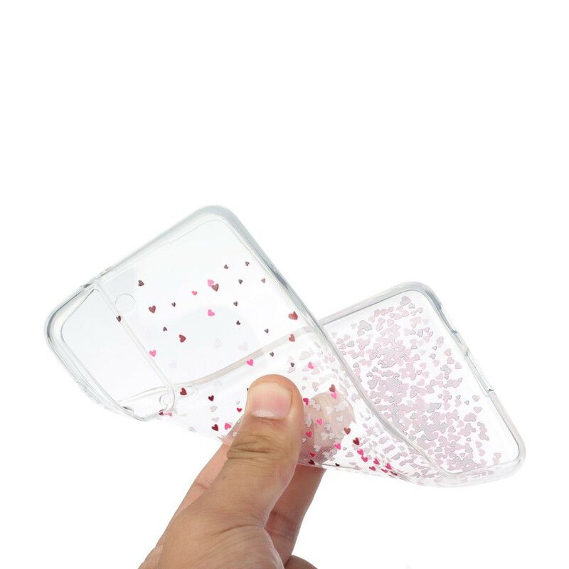 Deksel Til Samsung Galaxy S21 5G Transparente Flere Hjerter