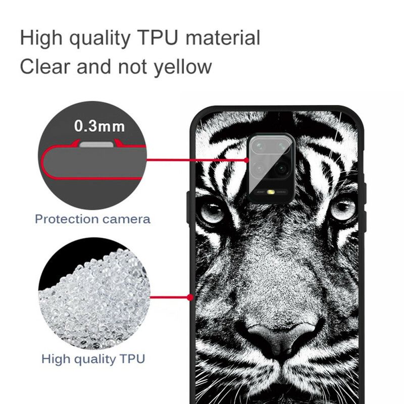 Deksel Til Xiaomi Redmi Note 9S / Note 9 Pro Svart Og Hvit Tiger