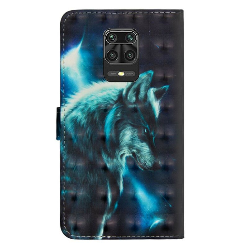 Folio Deksel Til Xiaomi Redmi Note 9S / Note 9 Pro Majestic Wolf
