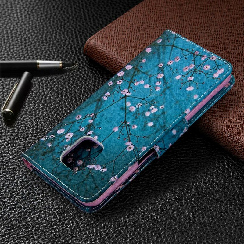 Lærdeksel Til Xiaomi Redmi Note 9S / Note 9 Pro Blomstrende Tre