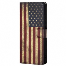 Folio Deksel Til Poco M4 Pro 5G Amerikansk Flagg
