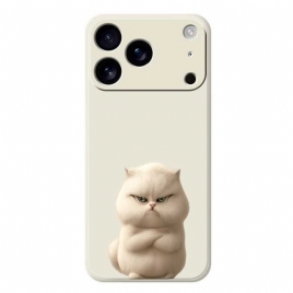 Deksel iPhone 17 Pro Flytende Silikon Med Sint Katt