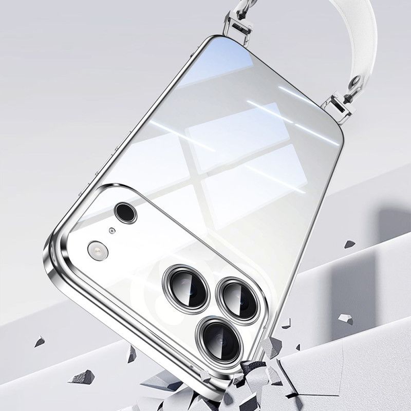 Deksel iPhone 17 Pro Gjennomsiktig Med Håndleddsstropp Beskyttelse Deksel