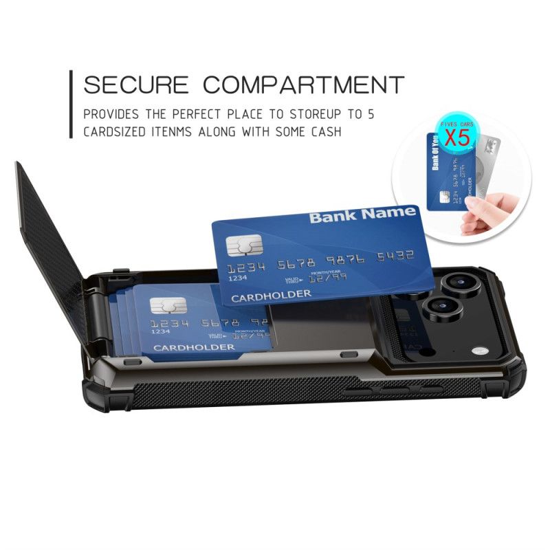 Deksel iPhone 17 Pro Kortholder Med Vippefunksjon