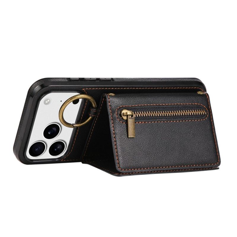 Deksel iPhone 17 Pro Lommebok Med Skulderstropp