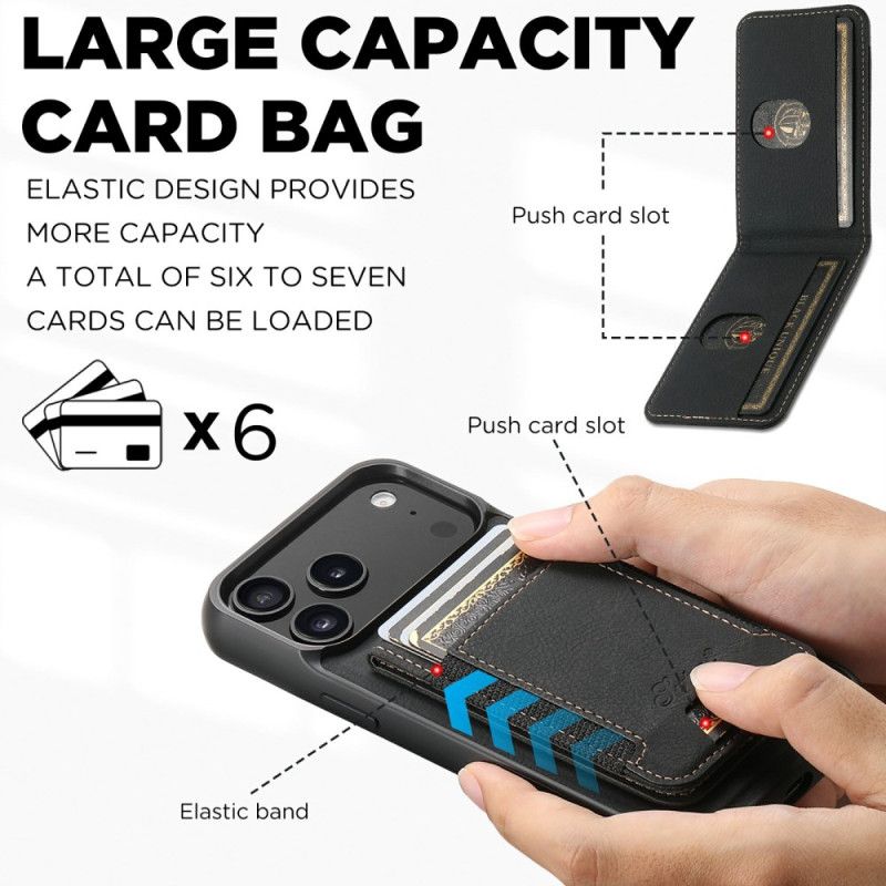 Deksel iPhone 17 Pro Magsafe 2-i-1 Avtakbar Kortholder Beskyttelse Deksel