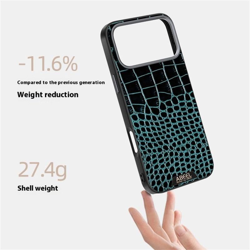 Deksel iPhone 17 Pro Magsafe-kompatibel Krokodilleeffekt Abeel