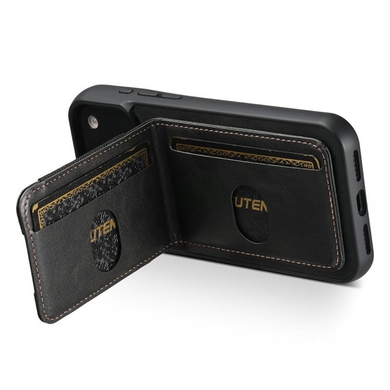 Deksel iPhone 17 Pro Mobildeksel Kortholder I Vokset Skinnstil