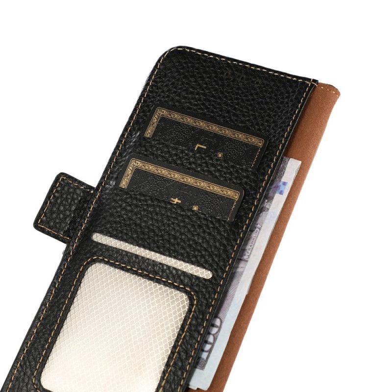 Lærdeksel Folio Deksel iPhone 17 Pro Mobildeksel Khazneh Teksturert Skinn Med Rfid-beskyttelse