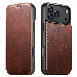 Lærdeksel Folio Deksel iPhone 17 Pro Mobildeksel Magsafe-kompatibel Læreffekt