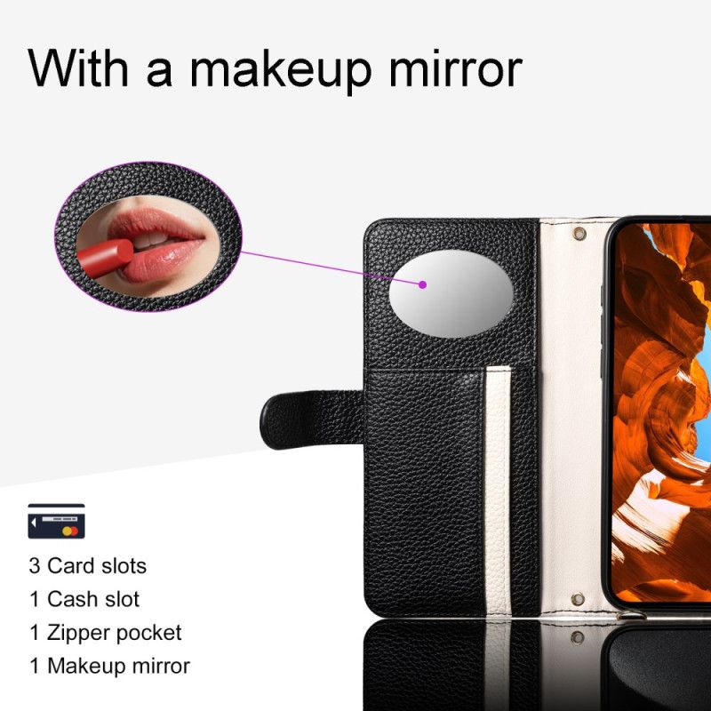 Lærdeksel Folio Deksel iPhone 17 Pro Mobildeksel Speil Eseble