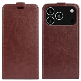 Lærdeksel Folio Deksel iPhone 17 Pro Vertikal Vendbar