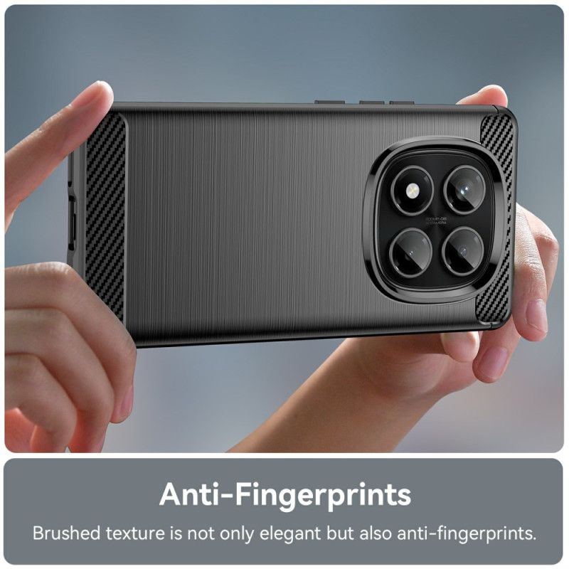 Deksel Til Xiaomi Redmi Note 14 Pro 4g Børstet Karbonfiber