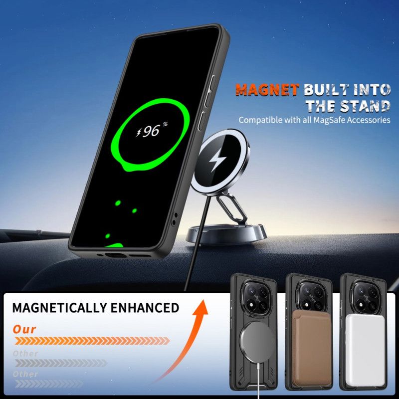 Deksel Xiaomi Redmi Note 14 Pro 4g Magsafe-kompatibel Med Roterende Stativ