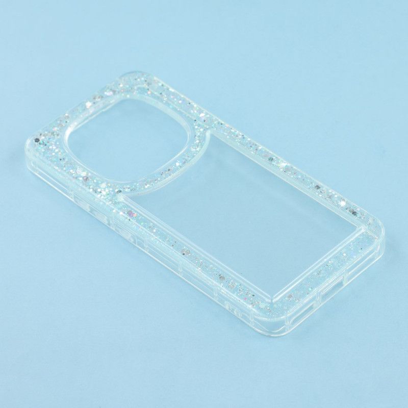 Deksel Xiaomi Redmi Note 14 Pro 4g Mobildeksel Gjennomsiktig Med Glitterkanter