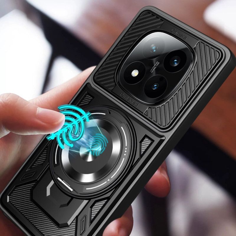 Deksel Xiaomi Redmi Note 14 Pro 4g Mobildeksel Magnetisk Med Roterende Stativ