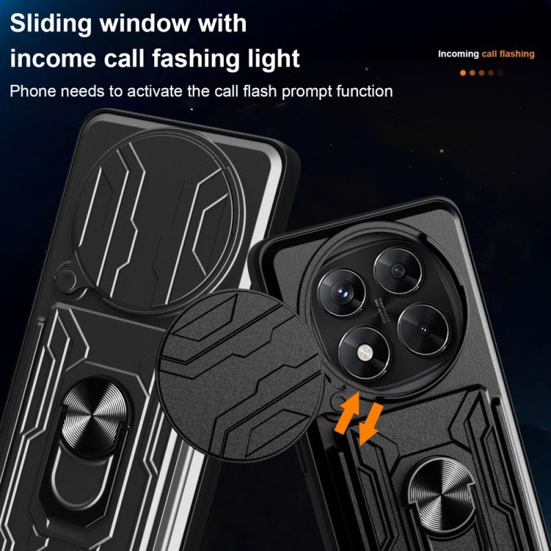 Deksel Xiaomi Redmi Note 14 Pro 4g Ultramotstandsdyktig Med Stativ Og Linsebeskytter Beskyttelse Deksel