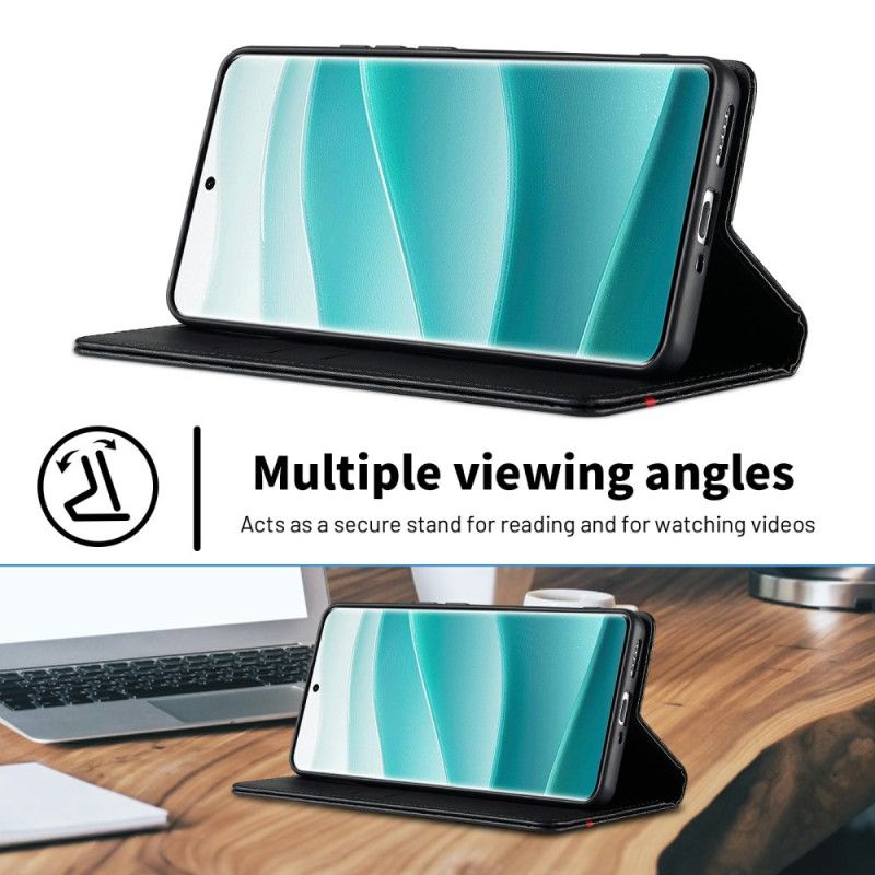 Folio Deksel Lær Xiaomi Redmi Note 14 Pro 4g Mobildeksel Karbonfibertekstur