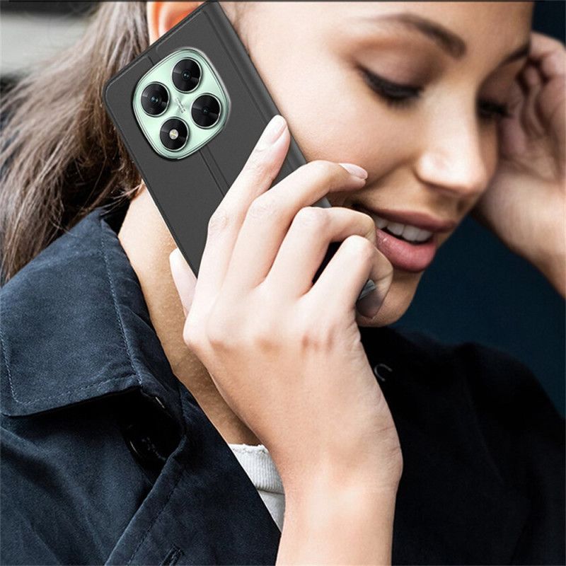 Folio Deksel Lær Xiaomi Redmi Note 14 Pro 4g Mobildeksel Kortholder Og Stativ