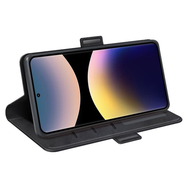 Folio Deksel Til Xiaomi Redmi Note 14 Pro 4g Dobbel Lås