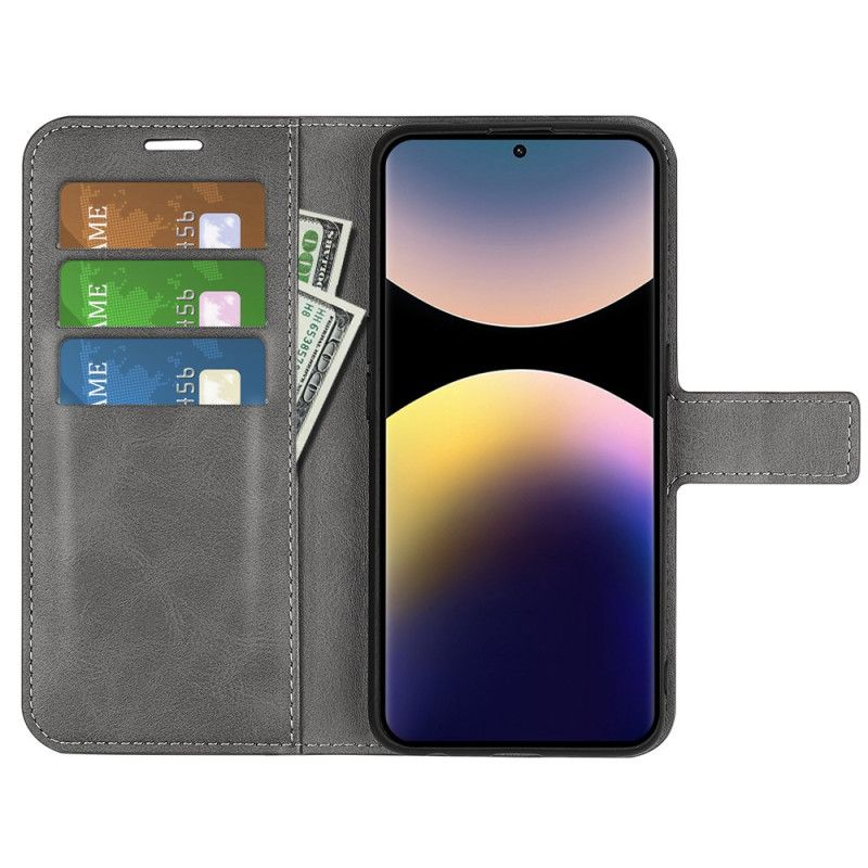 Folio Deksel Til Xiaomi Redmi Note 14 Pro 4g Skinnstil