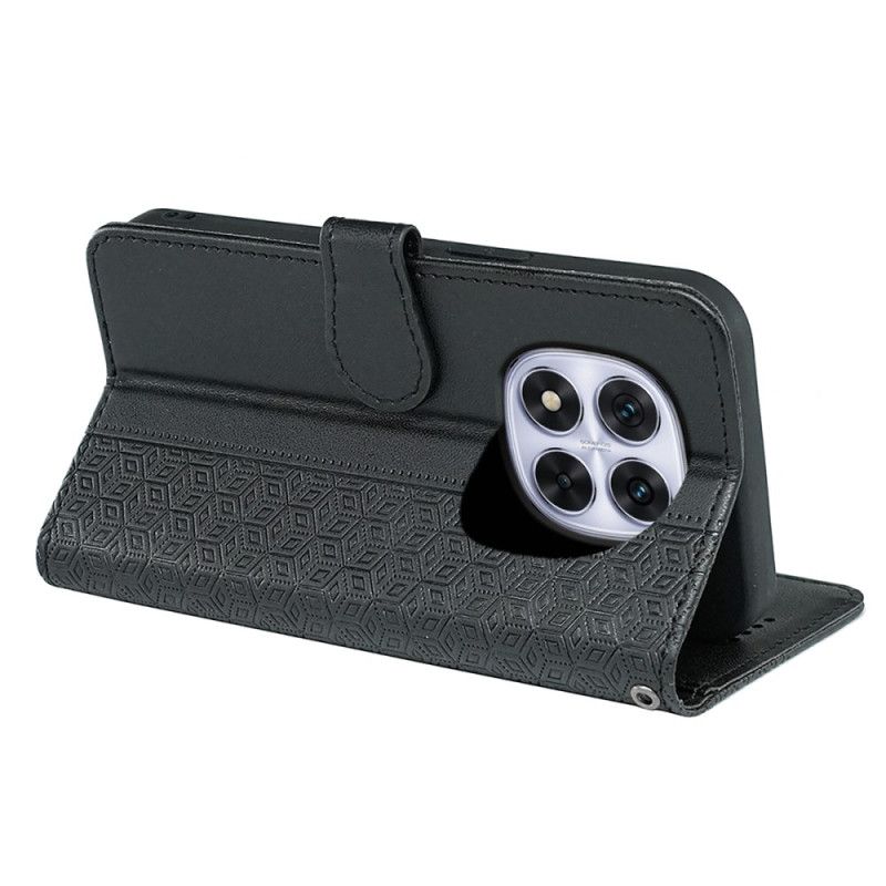 Folio Deksel Xiaomi Redmi Note 14 Pro 4g Kubekant Og Stropp