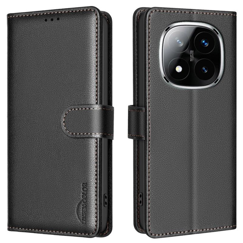 Folio Deksel Xiaomi Redmi Note 14 Pro 4g Rfid-blokkerende Binfen-farge Beskyttelse Deksel