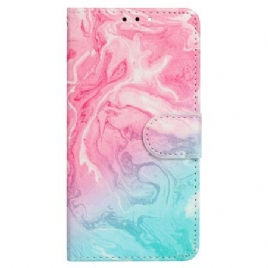 Folio Deksel Xiaomi Redmi Note 14 Pro 4g Rosa Og Grønn Marmor