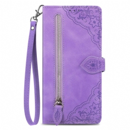 Folio Deksel Xiaomi Redmi Note 14 Pro 4g Semsket Skinn Med Blonder Effekt Beskyttelse Deksel