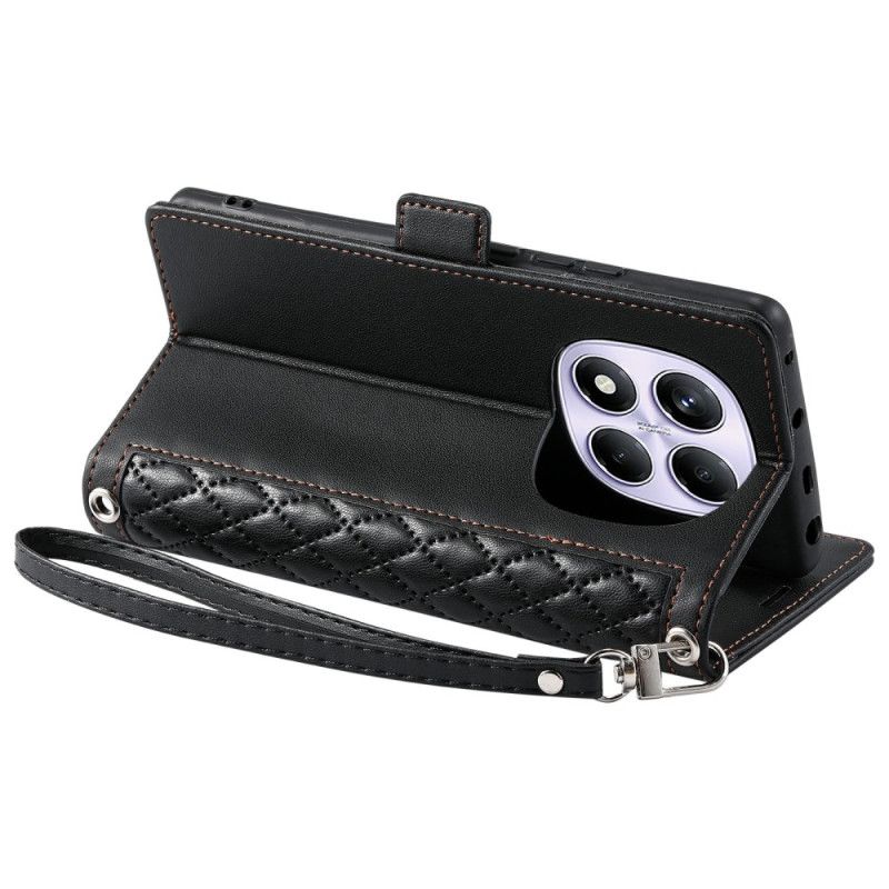 Folio Deksel Xiaomi Redmi Note 14 Pro 4g Vattert Med Stropp