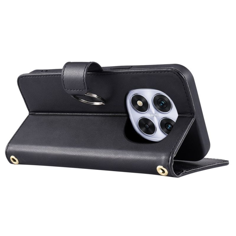 Folio Deksel Xiaomi Redmi Note 14 Pro 4g Vattert Med Stropp Og Skulderstropp