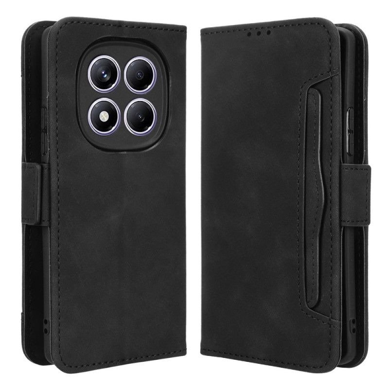 Lærdeksel Folio Deksel Xiaomi Redmi Note 14 Pro 4g Mobildeksel Kortholder For Flere Kort