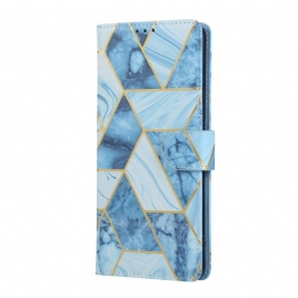 Lærdeksel Folio Deksel Xiaomi Redmi Note 14 Pro 4g Mobildeksel Marmoreffekt