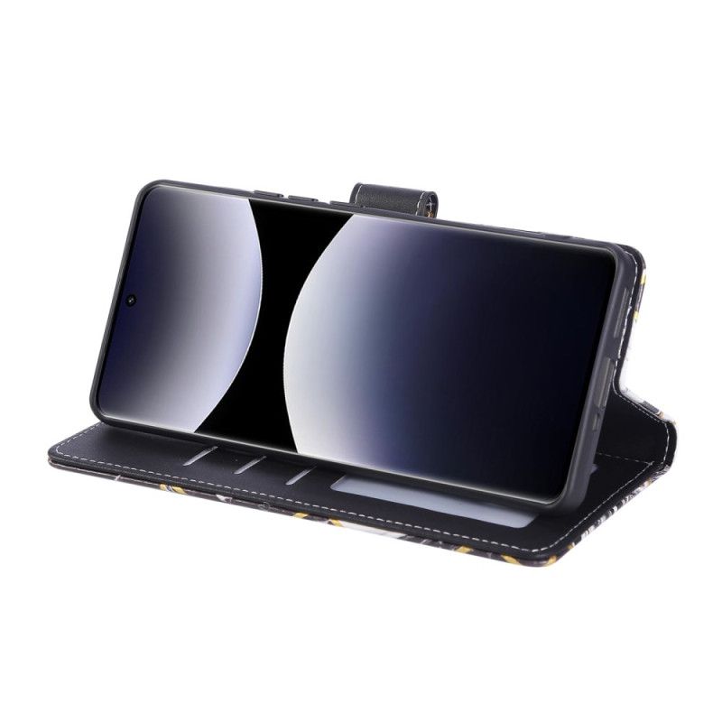 Lærdeksel Folio Deksel Xiaomi Redmi Note 14 Pro 4g Mobildeksel Marmoreffekt