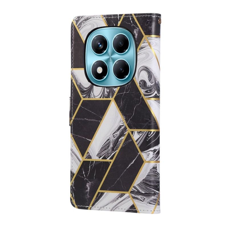 Lærdeksel Folio Deksel Xiaomi Redmi Note 14 Pro 4g Mobildeksel Marmoreffekt