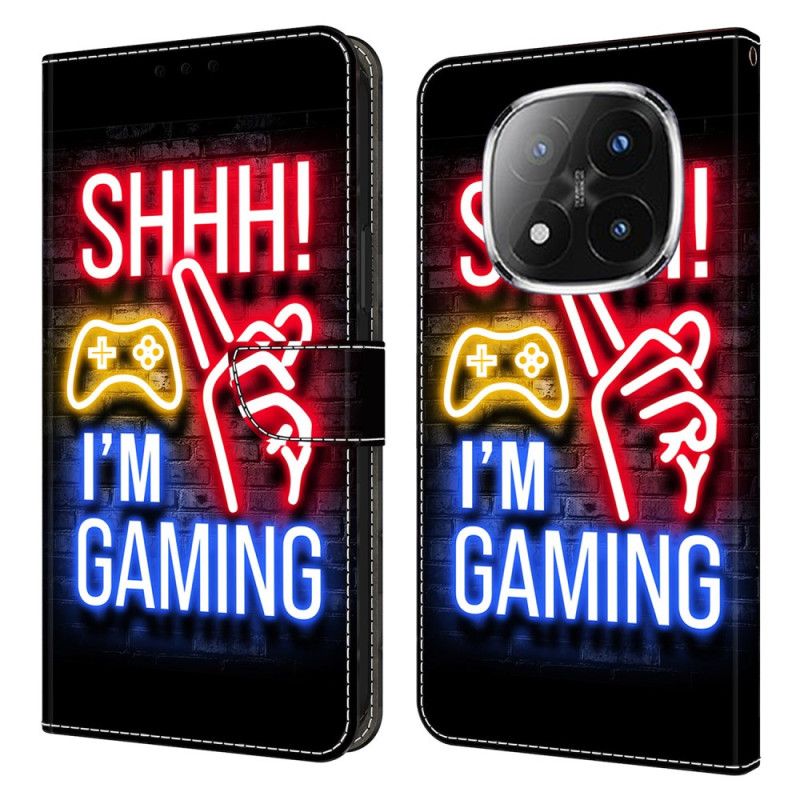 Lærdeksel Folio Deksel Xiaomi Redmi Note 14 Pro 4g Mobildeksel Neonmønster