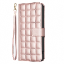 Lærdeksel Folio Deksel Xiaomi Redmi Note 14 Pro 4g Mobildeksel Premium Quiltet