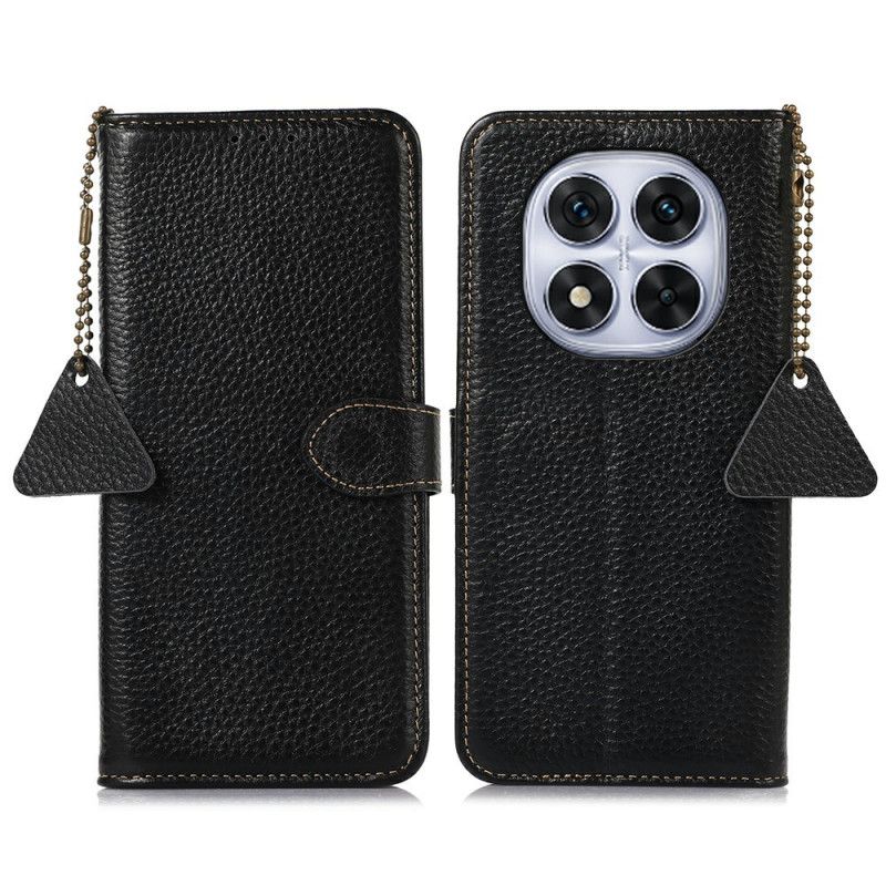 Lærdeksel Folio Deksel Xiaomi Redmi Note 14 Pro 4g Mobildeksel Rfid-blokkering I Ekte Skinn