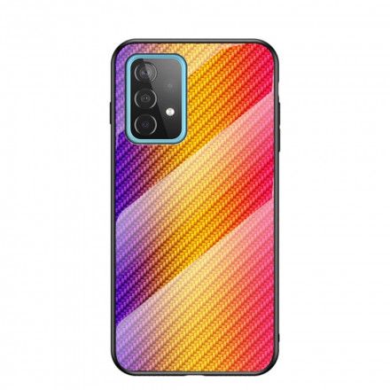 Deksel Til Samsung Galaxy A52 4G / A52 5G / A52s 5G Karbonfiberherdet Glass