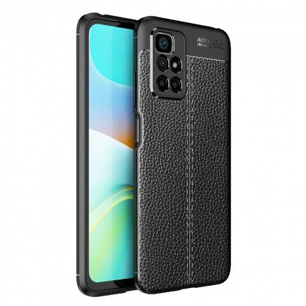 Deksel Til Xiaomi Redmi 10 Dobbellinje Litchi-skinneffekt