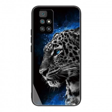 Deksel Til Xiaomi Redmi 10 Feline Ansikt Herdet Glass