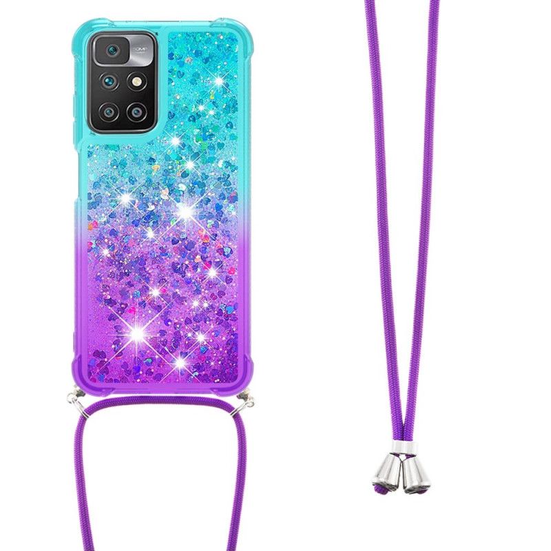 Deksel Til Xiaomi Redmi 10 Silikonglitter Og Ledning