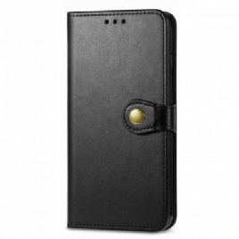 Folio Deksel Til Xiaomi Redmi 10 Faux Skinn Og Vintage Lås