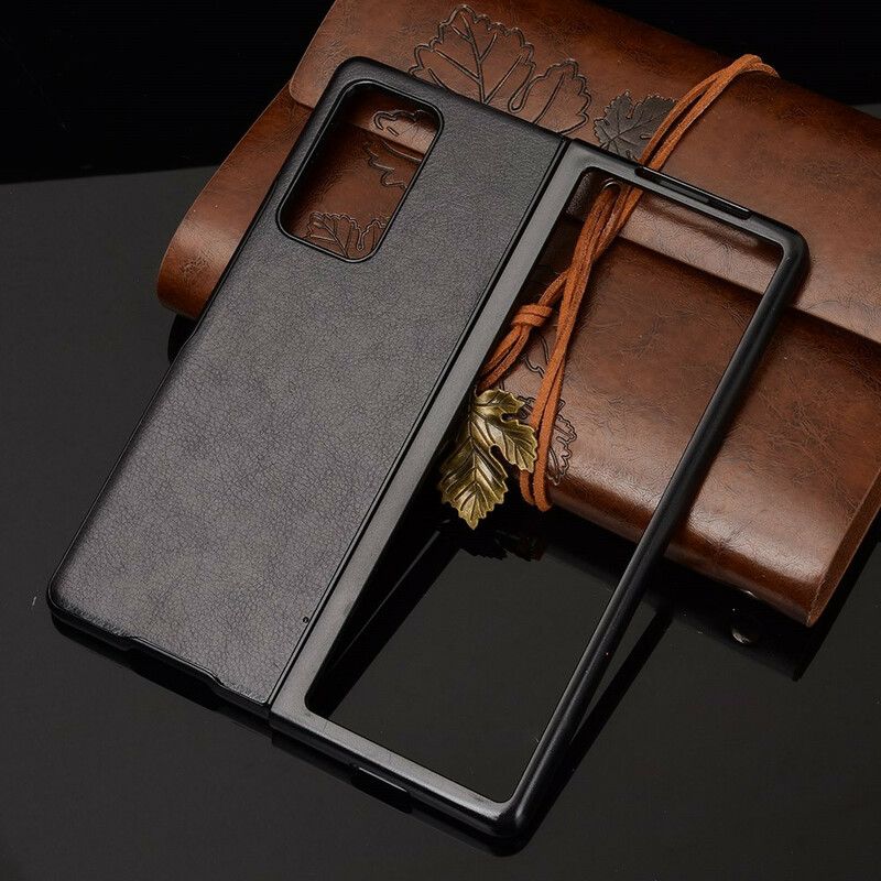 Deksel Til Samsung Galaxy Z Fold 2 Faux Leather Litchi