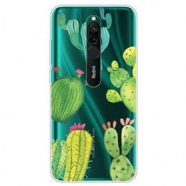 Deksel Til Xiaomi Redmi 8 Kaktus Akvarell