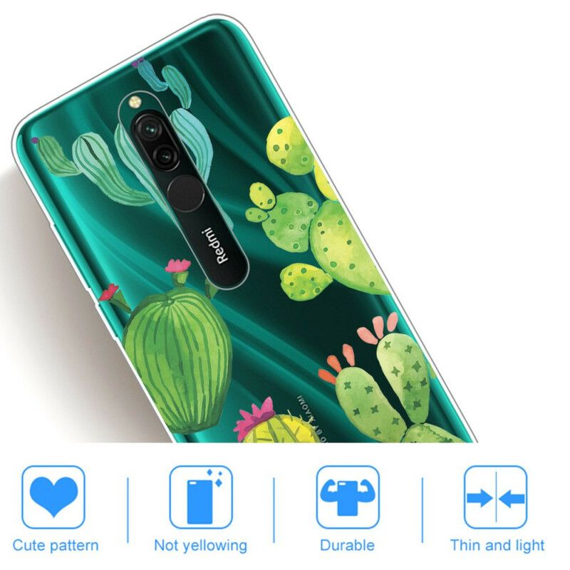 Deksel Til Xiaomi Redmi 8 Kaktus Akvarell
